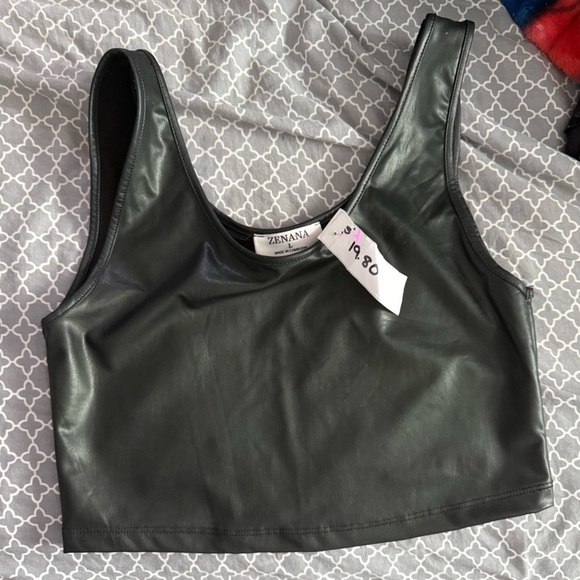 Zenana Outfitters Tops - Zara Women's Black Faux Leather Shorts